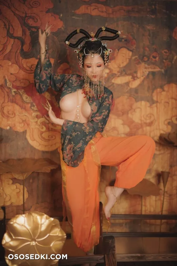 稀有貴圈極品Cospaly推特女神▌钛合金TiTi ▌畫中仙 古色仙香酥乳玉體 神秘地帶欲血噴張55P1V - 16