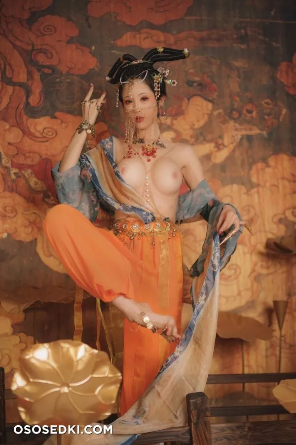 稀有貴圈極品Cospaly推特女神▌钛合金TiTi ▌畫中仙 古色仙香酥乳玉體 神秘地帶欲血噴張55P1V - 20