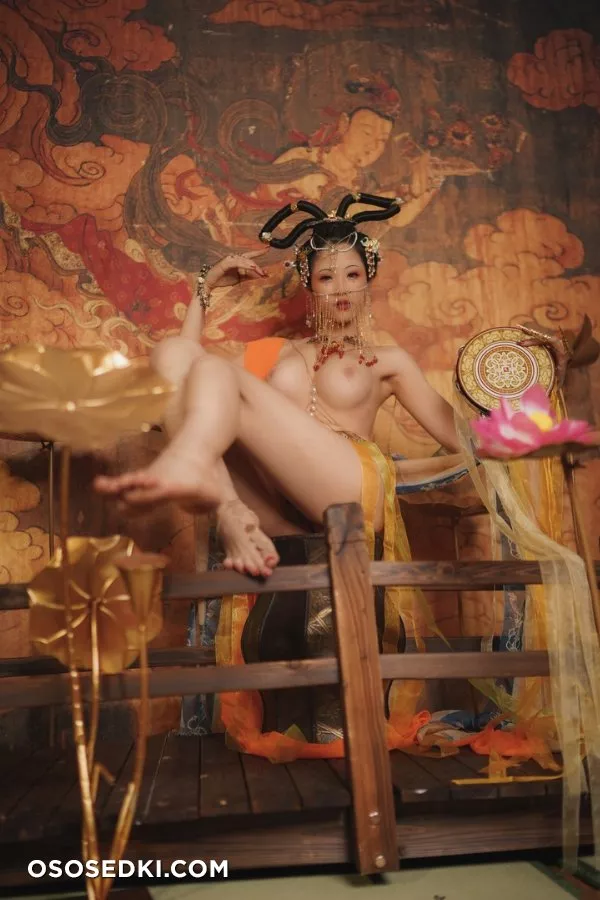 稀有貴圈極品Cospaly推特女神▌钛合金TiTi ▌畫中仙 古色仙香酥乳玉體 神秘地帶欲血噴張55P1V - 40