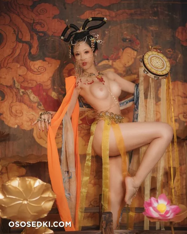 稀有貴圈極品Cospaly推特女神▌钛合金TiTi ▌畫中仙 古色仙香酥乳玉體 神秘地帶欲血噴張55P1V - 45